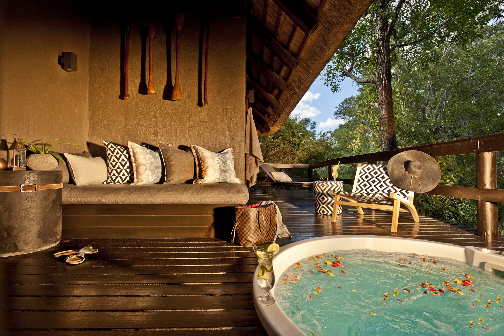 <p>Take a plunge in your own private Jacuzzi. The perfect way to unwind from a day on safari.</p>